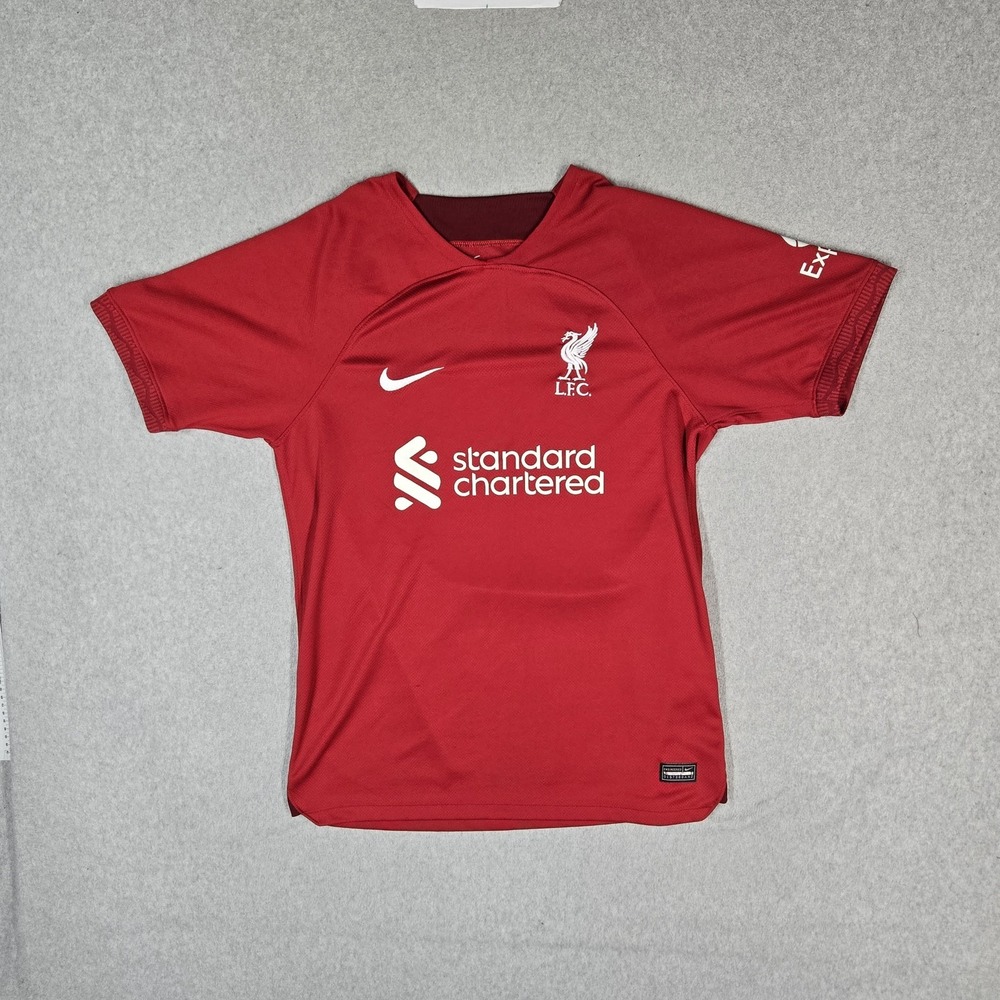 Liverpool FC Men Jersey L Red Embroidered Nike Soccer 2022 Vaporknit Home